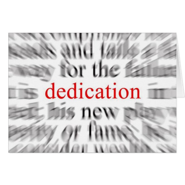 Dedication (Front Horizontal)