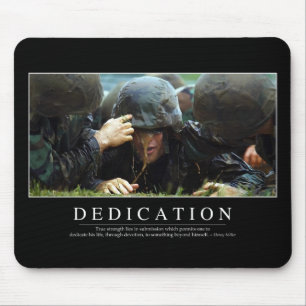 Dedication: Inspirational Quote Mouse Mat