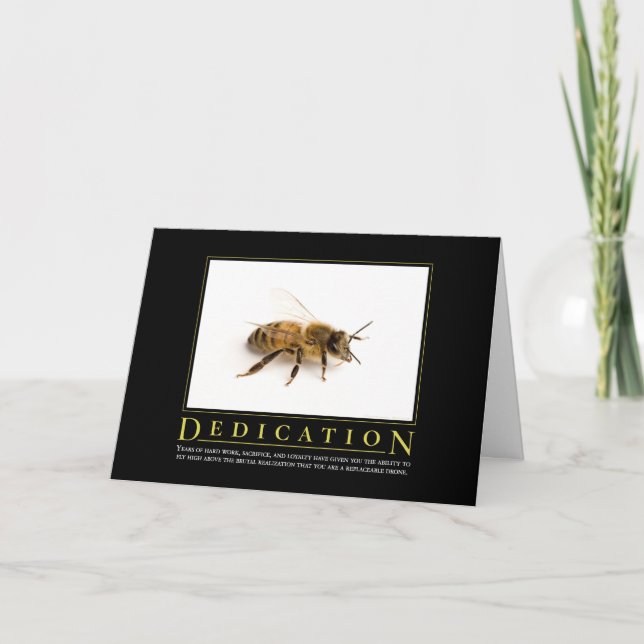 Dedication Motivational Parody Card (Front)
