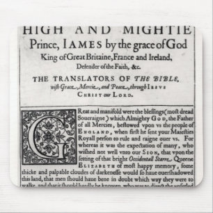 Dedication page in 'The Holy Bible' Mouse Mat