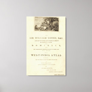 Dedication page to The West India atlas Canvas Print