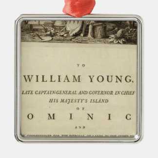 Dedication page to The West India atlas Metal Tree Decoration
