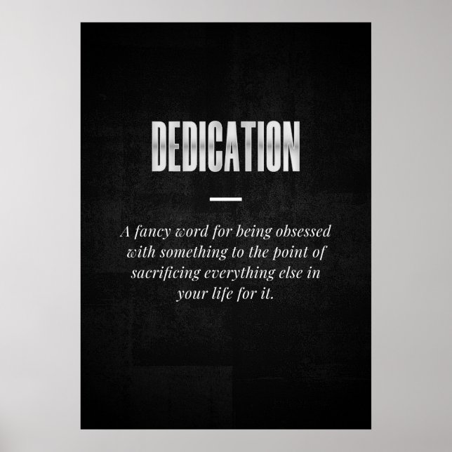 Dedication Poster (Front)
