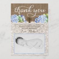 Dedication thank you card, religious thank you boy