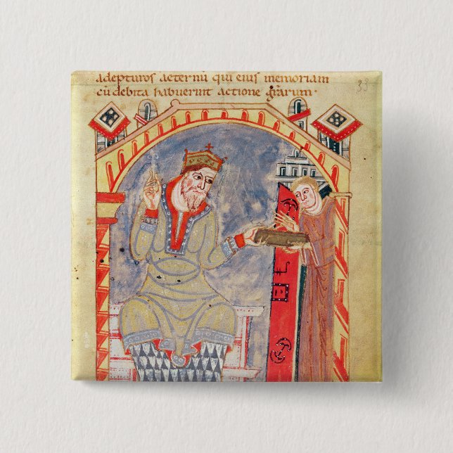 Dedication to Charles the Bald, from 15 Cm Square Badge (Front)