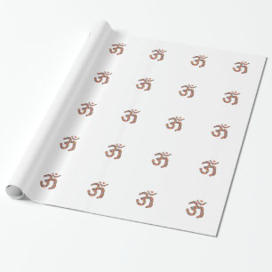 Dedication to OM MANTRA : DISPLAY gems,pearls om Wrapping Paper