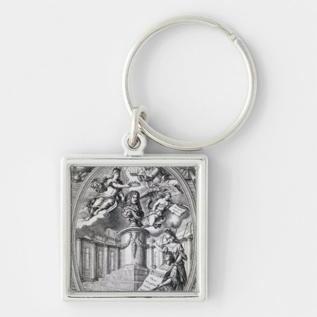 Dedicatory engraving to Gottfried Finger, 1688 Key Ring (Front)