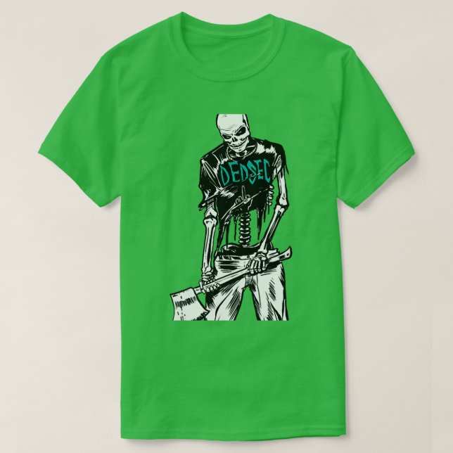 Dedsec Skeleton with axe T-Shirt (Design Front)