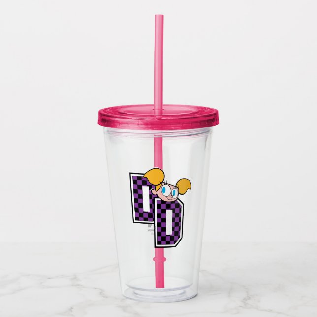 Dee Dee Athletic Letters Graphic Acrylic Tumbler (Front)