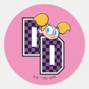 Dee Dee Athletic Letters Graphic Classic Round Sticker