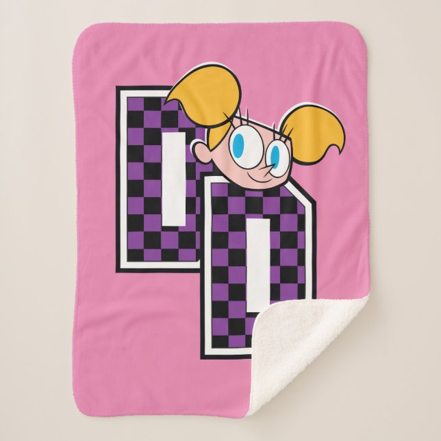 Dee Dee Athletic Letters Graphic Sherpa Blanket (Front)