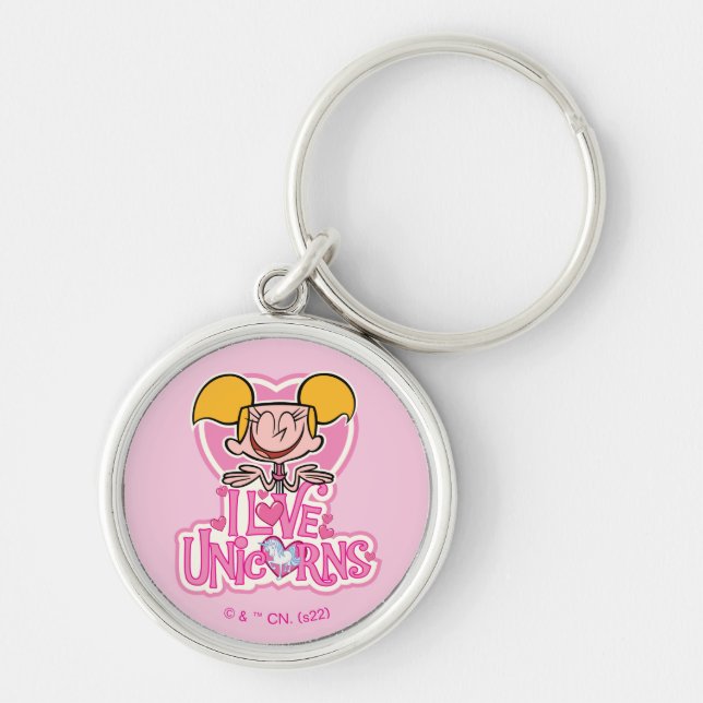 Dee Dee - I Love Unicorns Key Ring (Front)
