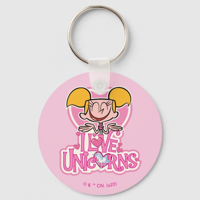 Dee Dee - I Love Unicorns Key Ring (Front)
