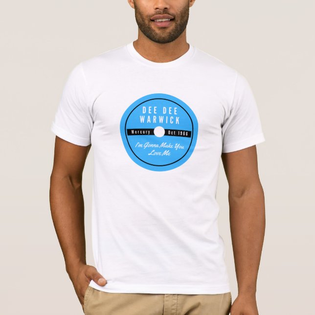 Dee Dee Warwick Blue Vinyl Men's T-Shirt (Front)