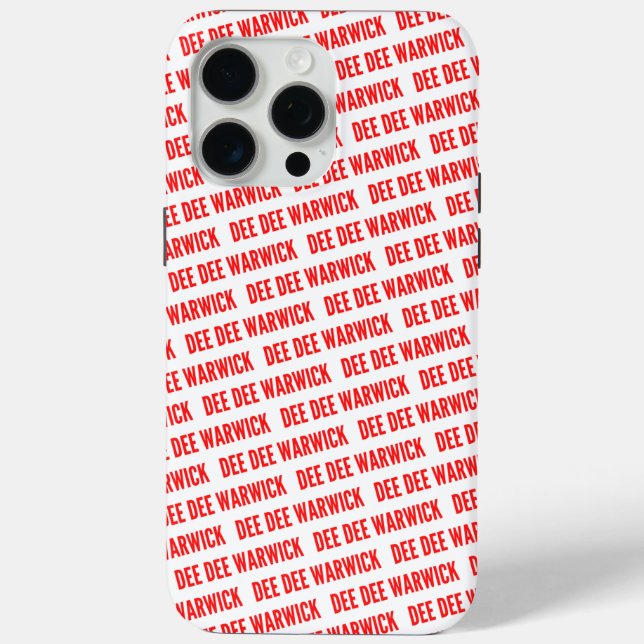 Dee Dee Warwick Red iPhone 14 Pro Max Case (Back)
