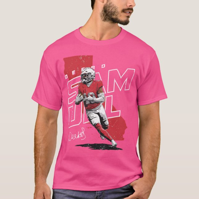 Deebo Samuel San Francisco Player Map T-Shirt (Front)