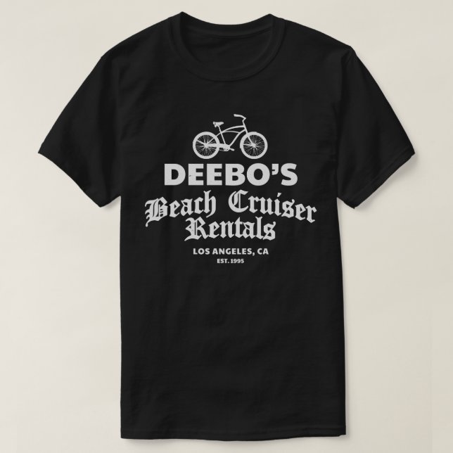 Deebos Beach Cruiser Rentals Los Angeles CA Est 19 T-Shirt (Design Front)