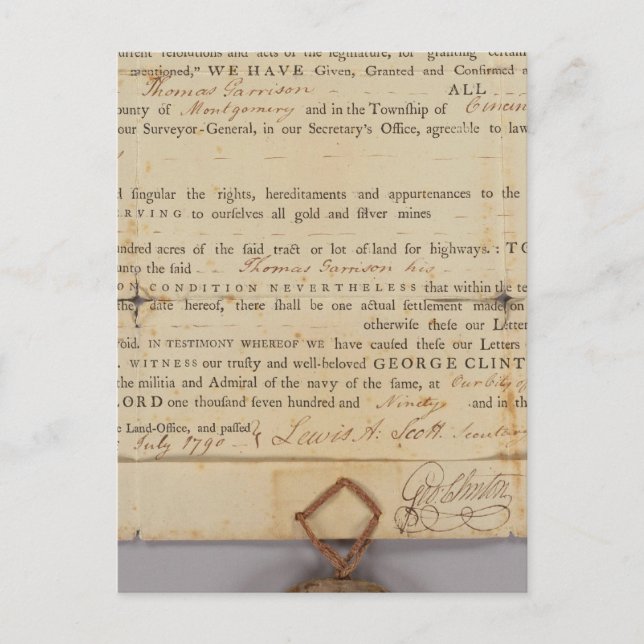 Deed, New York Postcard (Front)