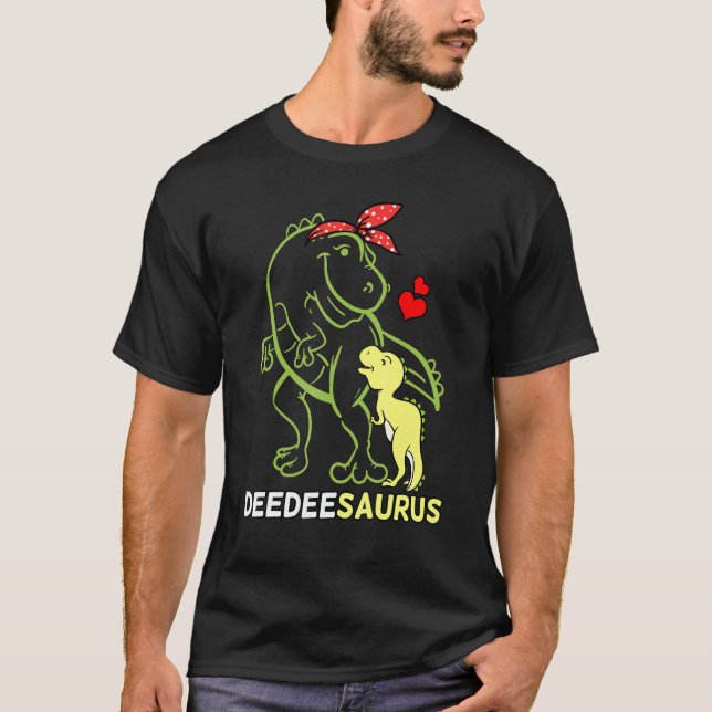 Deedeesaurus Deedee Tyrannosaurus Dinosaur Baby T-Shirt (Front)