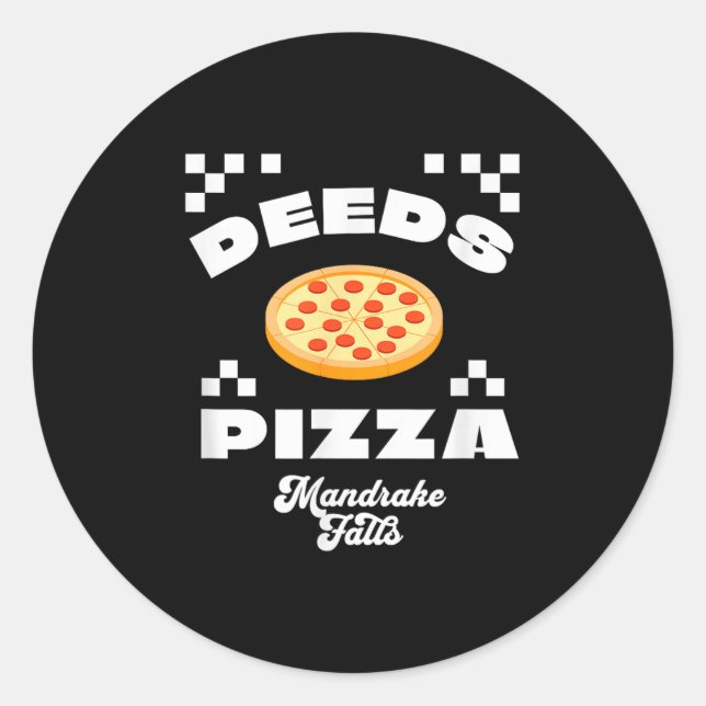 Deeds Zza - Man Falls  Classic Round Sticker (Front)