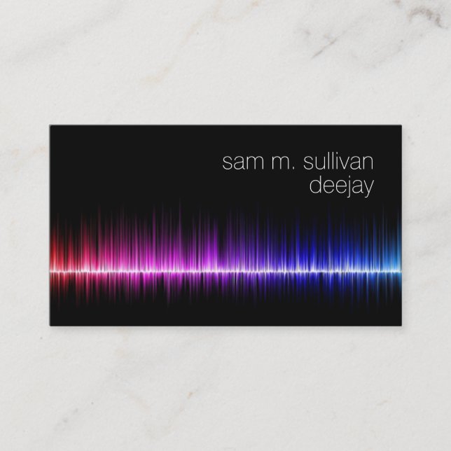 Deejay Disc Jockey Music Business Card (Front)