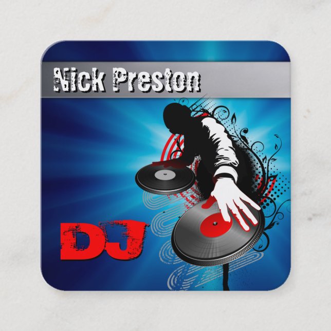 DeeJay | DJ Mix Funky Beats Business Card (Front)