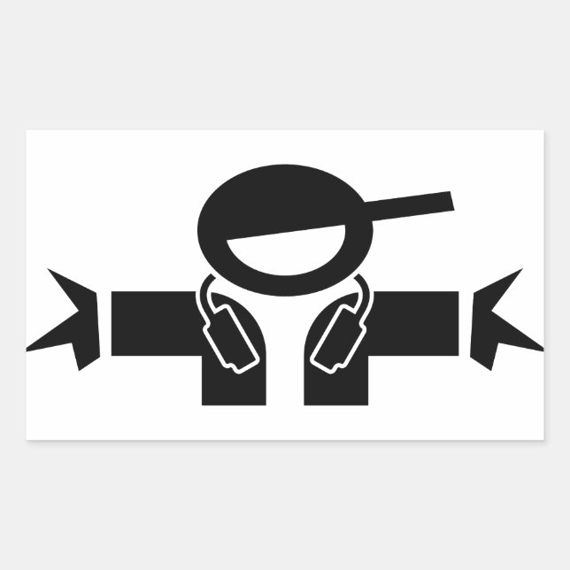 Deejay DJ Rectangular Sticker (Front)