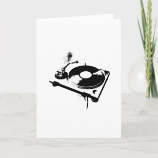 Deejay DJ Turntable Greeting Card | Ibiza House