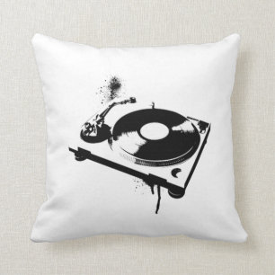 Deejay DJ Turntable Pillow   House music gifts