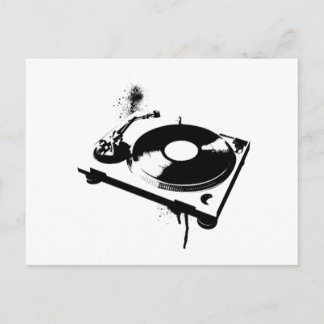 Deejay DJ Turntable Post Card | House Music Gifts