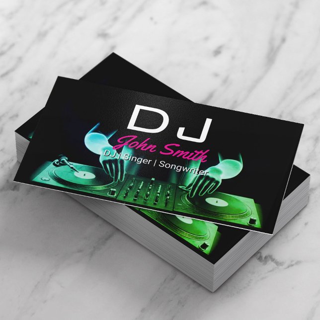 Deejay DJs Mixing Music Professional Music Event Business Card (Creator Uploaded)