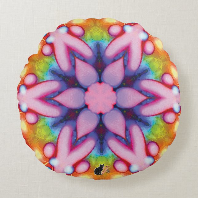 Deelish Kaleidoscope  Round Cushion (Front)