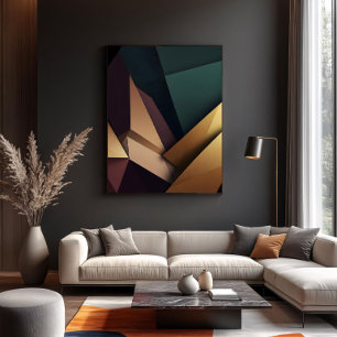 Deep Abstract Geometry Canvas Print