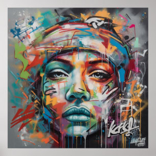 Deep and Intriguing Graffiti Art Poster