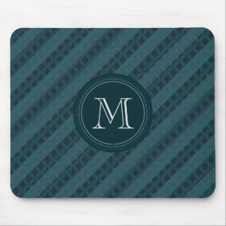 Deep Aqua Navy Blue Attractive Classy Pattern Mouse Mat