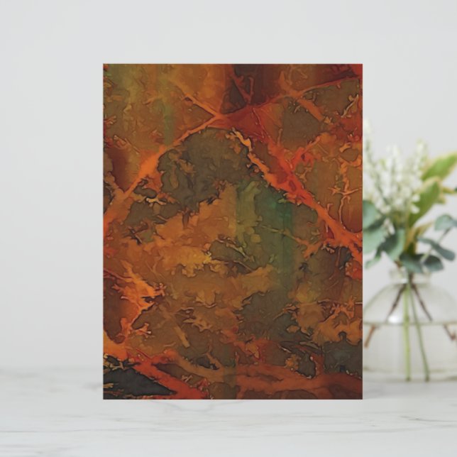 Deep Autumn Rich Earthy Abstract Fall (Standing Front)