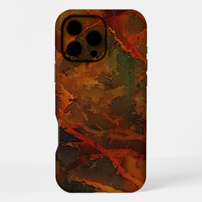 Deep Autumn Rich Earthy Abstract Fall iPhone Case (Back)