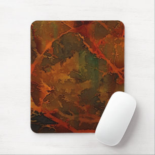 Deep Autumn Rich Earthy Abstract Fall Mouse Mat