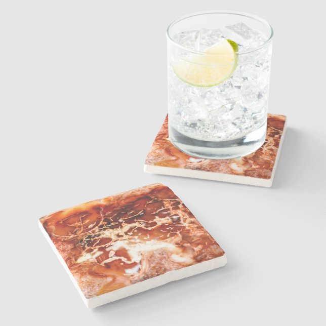 Deep Autumn Set In Stone  Coaster (Side)