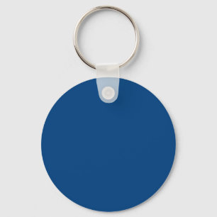 Deep Azure Blue 004080 Colour - Add a Name Option Key Ring