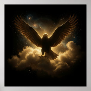 Deep Black and Gold Luxury Illyrian Heritage Wall  Poster