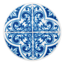 Deep Blook Retro Tile Look Ceramic Knob