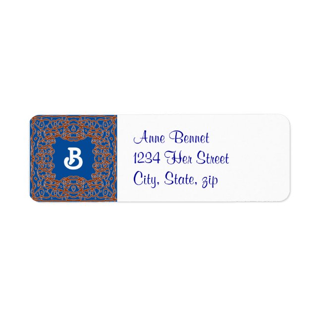 Deep Blue address label (Front)