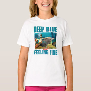 Deep Blue and Feeling Fine Mermaid and Dolphin T-Shirt