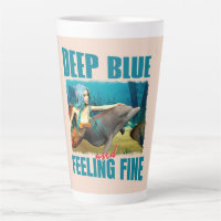 Deep Blue and Feeling Fine Mermaid Dolphin Art