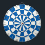 Deep Blue And White Dartboard<br><div class="desc">Deep Blue And White Dart Board</div>