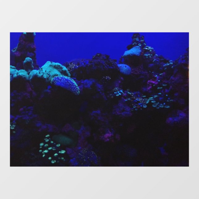 Deep Blue Aquarium scene window cling (Sheet)