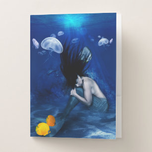 Deep Blue Beauty Pocket Folder