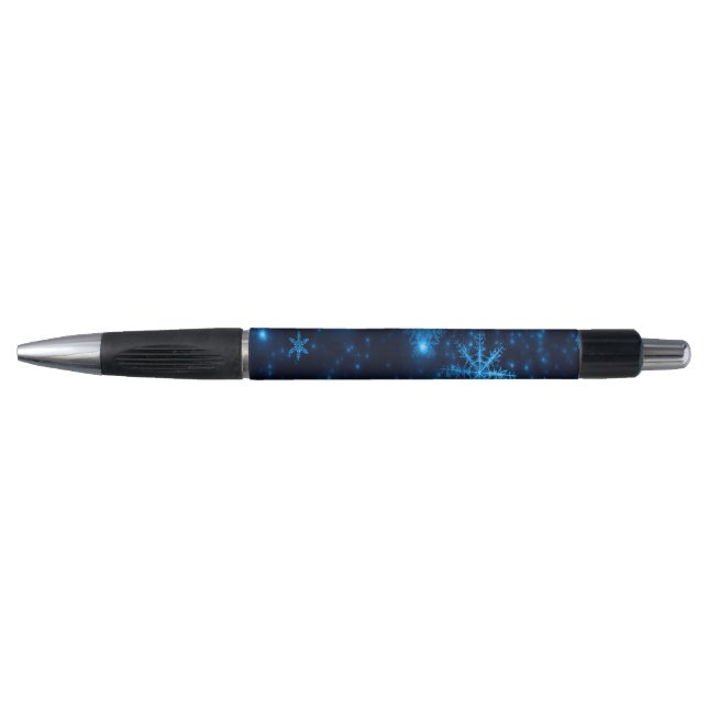 Deep Blue & Bright Snowflakes Emmy Pen (Front)
