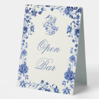 Deep Blue Chinoiserie Vintage Floral Wedding